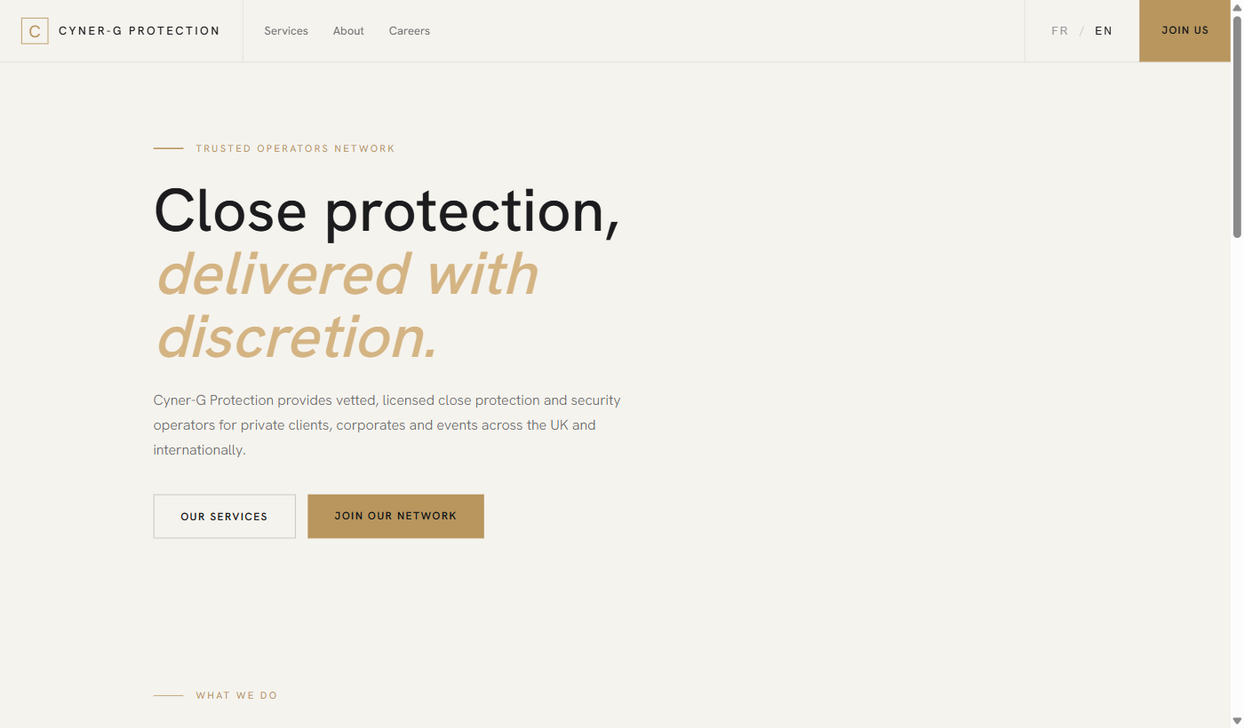 Aperçu de la plateforme de pré-recrutement CloseProtection